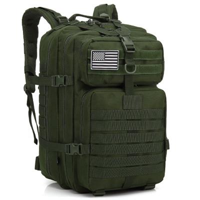 China Waterproof 45L Assault Pack Military Tactical Backpack Men Travel Army Green Backpacks Bag for sale