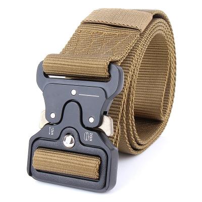 China Outdoor Gear Webbing Belt 4.5cm Width Military Tactical Nylon Tactical Waist Belt Belt With Metal Buckle for sale