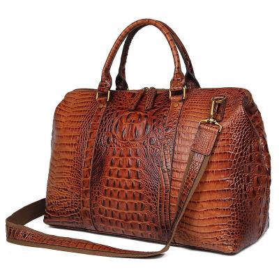 China Luxury Crocodile Bag Top Handle Crocodile Dress Men Bag Fashion Leather Laptop Duffel Bags For Women for sale