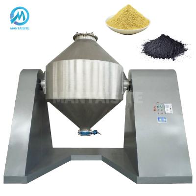 China Dry Pharmaceutical Food Powder Mixer Double Cone Stainless Steel W Type Mixing Rotary Medicine Powder Mixer for sale