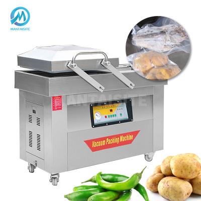 China Multifunctional food rice plastic bag vacuum sealer DZ-400/2sb double chamber vacuum packing machine for sale