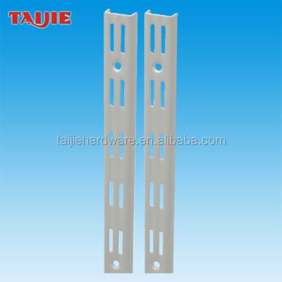 China Straight Shelf Double Bracket Slot With Double Bracket In Powder Coating for sale