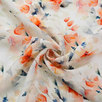 China Safa Organic Textile Premium Digital Women Flower Printing Soft Rayon Satin Fabric For Dress for sale