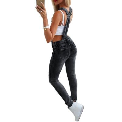 China Anti-pilling 021 New Arrive Women's Overall Denim Overalls Women Jeans for sale