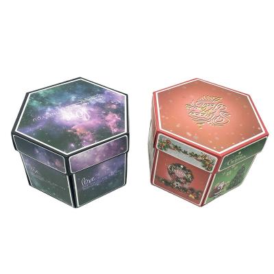 China High Quality Recycled Materials Best Christmas Gift Hexagon Explosion Box With Custom Logo for sale