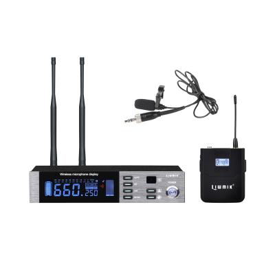 China Lavalier Microphone RB1703 True UHF Diversity Wireless Bling Wireless Microphone pro with 300m range mini body-pack and lavalier collar clip lapel for sale