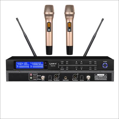 China Professional Handheld Party Church Karaoke UHF KTV Wireless Microphone RE3320 Dual Channel Mics, Wireless Microphone System For Americas for sale