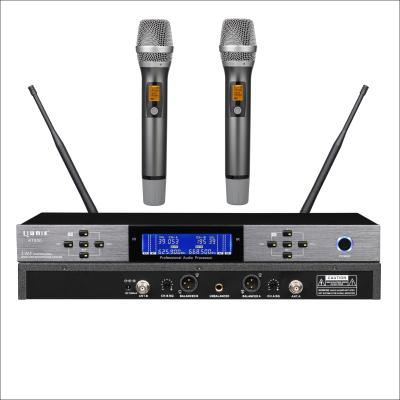 China Professional Handheld Wireless Microphone KA1143 UHF PLL MIC Dual Channels Handheld Wireless Microphone for KTV Karaoke Party Church House, etc. for sale