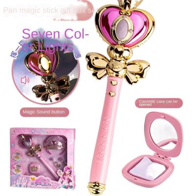 China Balala Little Fairy Girl Child Lala Princess Heart Glowing Fairy Magic Wand Battery Operated Children Light Baton Girl for sale