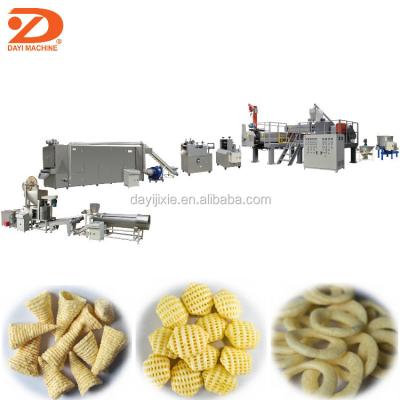 China Extrusion Snack Food Production Line / Automatic Frying Snacks Processing Machinery / Frying Fried Fried Snacks Granulate Snacks for sale