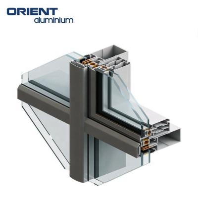 China Shan Hang Factory Frame Modern Hidden Aluminum Curtain Wall Profile for sale