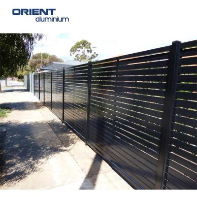 China Easily Assembled Easily Assembled Safety Aluminum Metal Slat Low Wall Aluminum Fence for sale