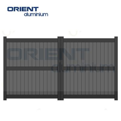 China Easily Assembled Customize Curved Aluminum Sliding Door Base Track Design For Home Driveway for sale