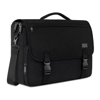 China Wholesale Custom Logo Anti-theft 15.6 Inch Men's Laptop Messenger Supplier Crossbody Laptop Bag Black Business Laptop Messenger Supplier for sale