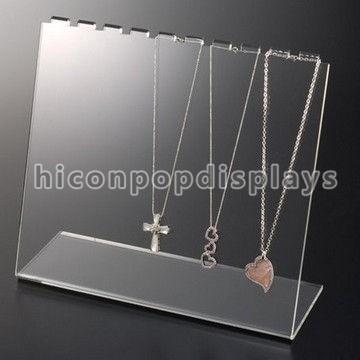 China Counter Necklace Acrylic Jewelry Holder Retail Merchandising Fixtures for sale