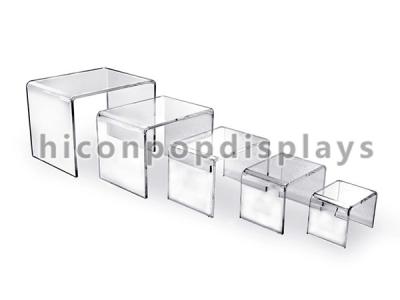 China Square Clear Acrylic Display Stands , Acrylic Display Stand For Shoes for sale