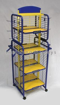 China Metal Toys Retail Display Rack , Flooring Metal Display Stands 4- Way Movable for sale