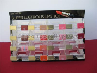 China Tablero de la mesa colorido de encargo cosmético de acrílico del soporte de exhibición del protector labial del soporte de exhibición en venta