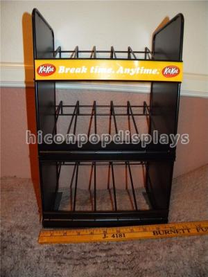 China Custom Brand Black Metal Display Rack / Countertop Coffee Cup Display Rack 3 - Tier for sale