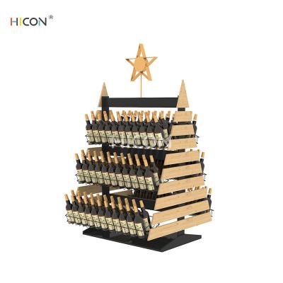 Cina Custom Wine Display Stand 2-way Christmas Tree Beverage Display Stand in vendita