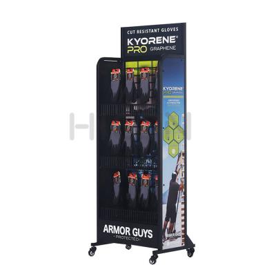 Κίνα Supermarket POP Merchandise Display Shelf Floor Display Rack For Glove προς πώληση