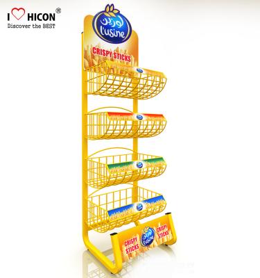 China 1 Minitue Understand POP Merchandise Displays Attractive Wire Snack Display Racks for sale