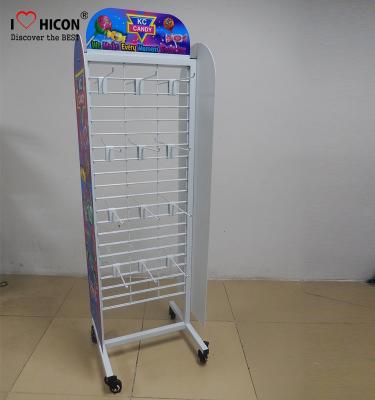 China Movable Retail Store Fixtures , Metal Candy Retail Shop Display Shelving for sale