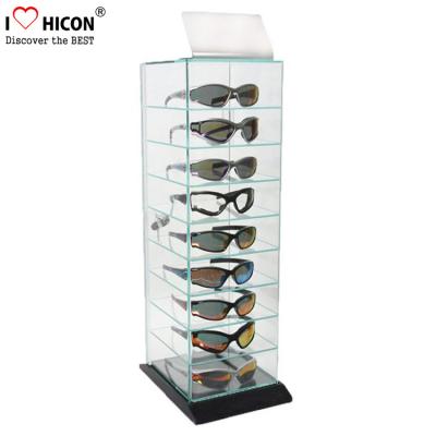 Chine Rangée de rotation verrouillable de la vitrine de lunettes de soleil 8 adaptée aux besoins du client à vendre