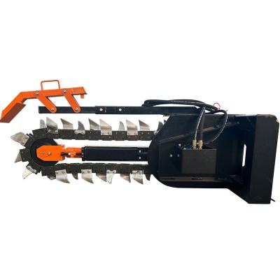 China Farms Skid Steer Loader Trencher Chain Trencher Attachment Skid Steer Trencher for sale