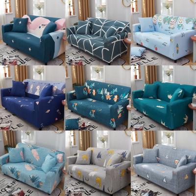 China Elastic Comfort Breathable Cartoon Elastic Sofa Cover For Living Room Sectional Chair All Slip Cover 1/2/3/4 Seater Stretch Couch Cover Included for sale