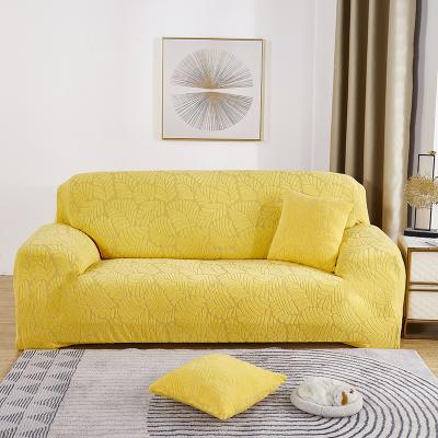 China Fleece Wholesale Online Sofa Cover Set Stretchable 3pcs Lemon Factory Breathable Elastic Comfort for sale