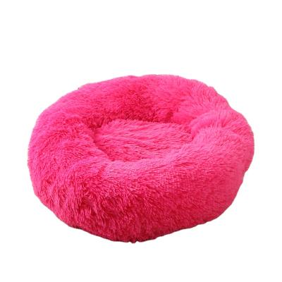 China Travel Round Dog Long Plush Dog Beds For Large Dogs Pet Products Cushion Cat Mat Supplies Accessories Comfortable Super Soft Plush for sale