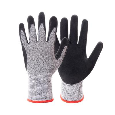 China Guantes de seguridad industrial antideslizantes de algodón poliéster guantes de jardinería en venta