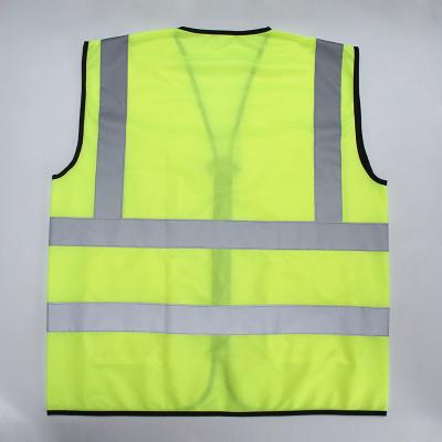 China Aardend Polyester Multi Pocket Zipper Reflectief Veiligheidsvest Voor Werkplaats Te koop