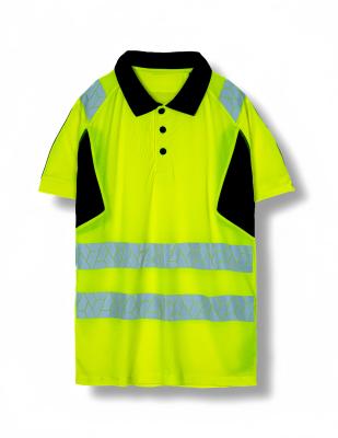 China Lightweight 100% Polyester Reflective Short Sleeve T Shirts For Enhanced Visibility for sale