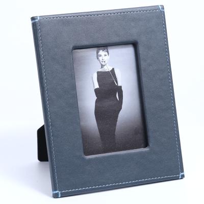 China Picture Frames Wholesale Gift Desktop Photo Frame Fashion Decorative Leather Picture Frame For Home Office Hotel Decoration for sale