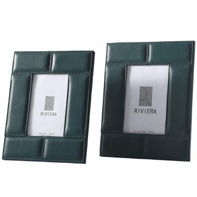 China Photo Frame Ready To Ship High End Leather Photo Frame Wedding Decoration Picture Frame For Home Decor for sale