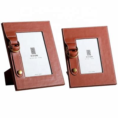 China Photo Frame Ready To Ship High End Leather Photo Frame Decorative Picture Frame For Home Decor for sale