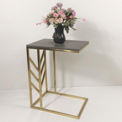 China Customized Artistic Leather and Metal Art Factory Home Furniture Living Room Modern Design PU Table Fashion Leather Side End Table for sale