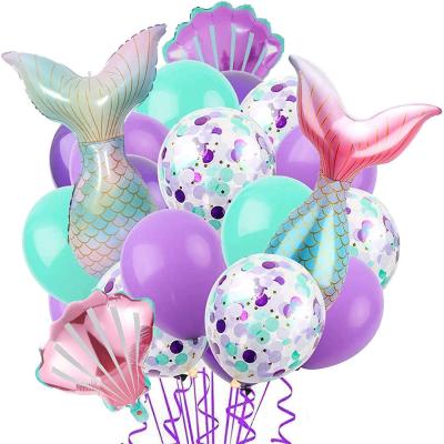 China Hot selling party decoration 12 inch mermaid tail party wedding decoration latex balloon for sale