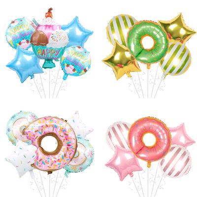 China Party Decoration Large Donut Mylar Balloon Giant Big Foil Balloons For Birthday Party Wedding Decoration for sale