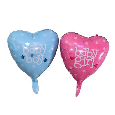 China Promotional Toy High Quality 18 Inch Heart Shape Baby Boy Girl Foil Balloon For Shower Helium BalloonsBalloons for sale