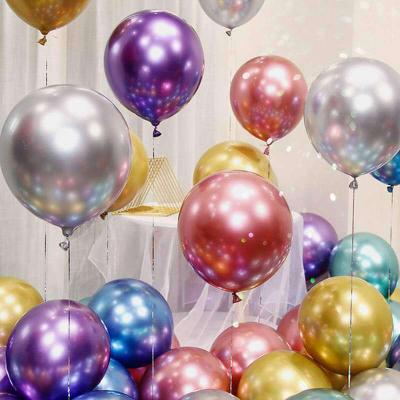 China Party Decoration 10 Inch 2.2g 50 Pcs Metallic Accent Balloon Latex Balloons Birthday Wedding Party Decoration for sale