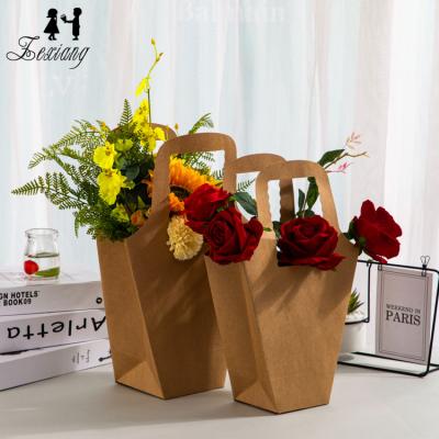 China INS Paper Flower Carry Bag Bouquet Sleeve Bag Gift Wholesale Packaging for sale