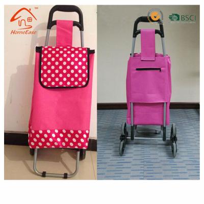 China Collapsible Collapsible Supermarket Shopping Trolley Bag / Promotional Trolley Shopping Bags for sale