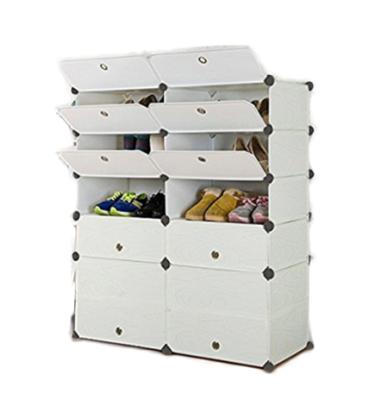 China Wardrobe 10 Grid Storage Drawer Pure White Plastic Cabinet, Storage Plastic Wardrobe for sale