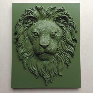 China Silicone Leather Glue Mold Embossing Ink Stamp Custom Lion Animal Pattern for sale