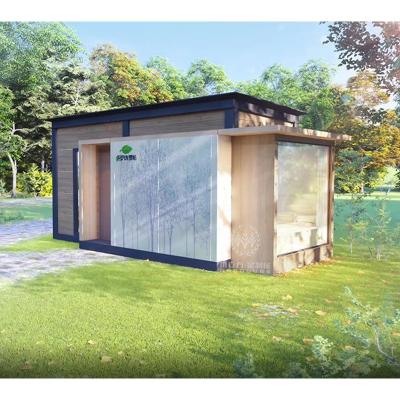 China Self-heating Camping Wall and Floor System Prefab Container Homes Mini Comfortable Traveler Cabin for sale