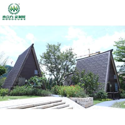 China Wall And Floor System Triangle Roof Self Heating Prefab House 682 2 Bed House for sale