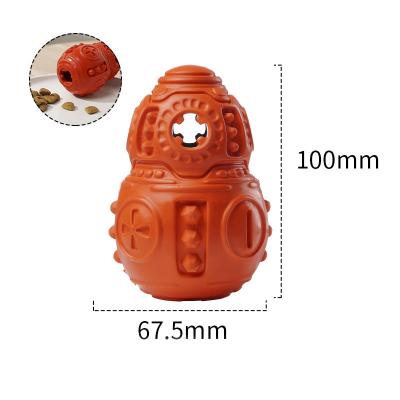 China New Rubber Squash Pet Leak Resistant Toy Dog Eating Toy Bite Puzzle Pet Stocked Products for sale